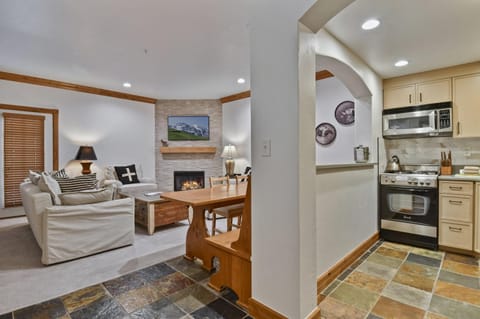 Kitchen or kitchenette, Living room, Dining area