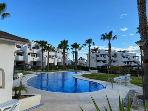 Swimming pool, sunbed