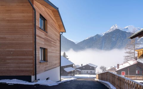 Property building, Winter, Mountain view