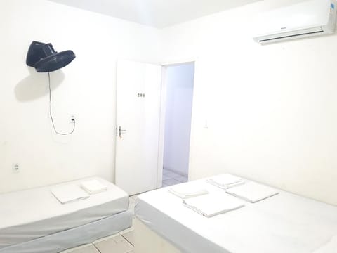 Bed, Photo of the whole room, Bedroom, towels, air conditioner