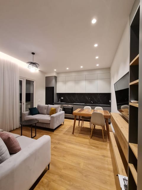 Living room, kitchen