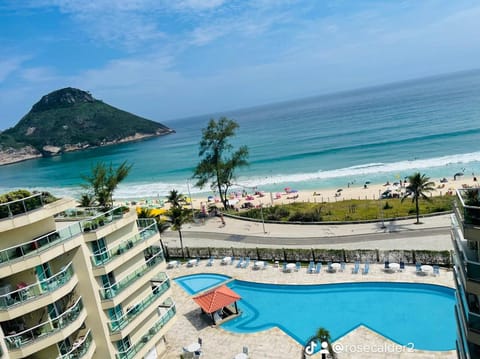 Property building, Nearby landmark, Day, Natural landscape, Beach, Mountain view, Pool view, Sea view, Swimming pool, sunbed