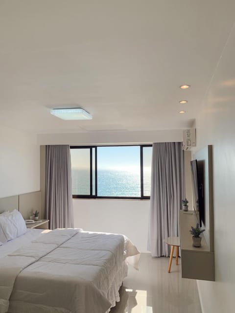 Bed, Bedroom, Sea view