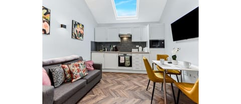 Kitchen or kitchenette, Living room, Dining area