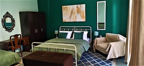 Bed, Photo of the whole room, Bedroom, hair dresser, wardrobe