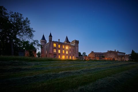 Property building, Night, Natural landscape, Garden
