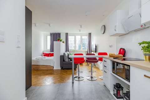 Kitchen or kitchenette, Living room, Dining area