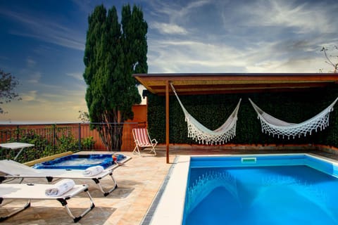 Patio, Hot Tub, Pool view, Swimming pool, Swimming pool, sunbed
