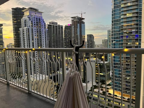 Night, View (from property/room), Balcony/Terrace, City view, Sunset