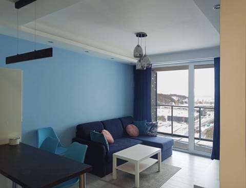 Apartament z widokiem na panoramę Gdyni w Modern Tower ATAL Apartment in Pomeranian Voivodeship