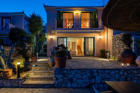 Property building, Night, Garden, Garden view