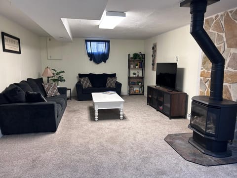 Game Room, Library, TV and multimedia, Living room, Seating area, fireplace