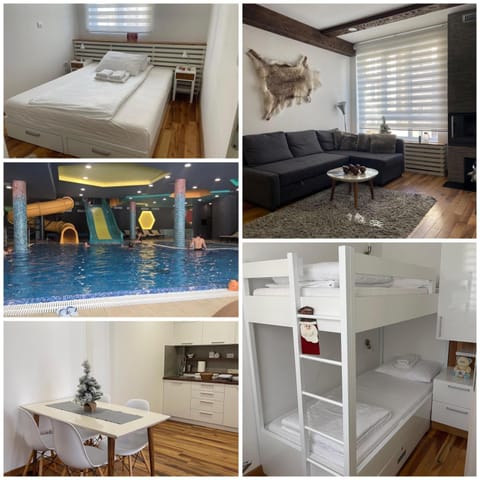 Bed, Kitchen or kitchenette, Living room, Photo of the whole room, Bedroom