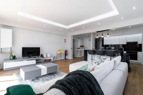 Living room, kitchen
