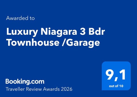 Luxury Niagara 3 Bdr Townhouse /Garage Apartment in Niagara Falls