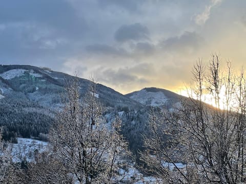 Natural landscape, Winter, Mountain view