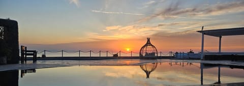 Natural landscape, Sea view, Swimming pool, Sunrise
