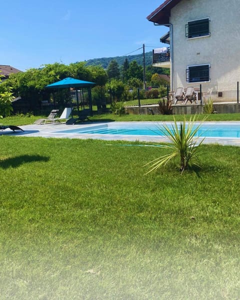 Patio, Spring, Day, Natural landscape, Garden, Garden view, Mountain view, Pool view, Swimming pool, sunbed