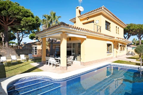 Property building, Living room, Swimming pool