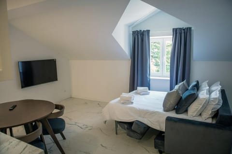 Communal lounge/ TV room, Bed, TV and multimedia, Living room, Photo of the whole room, Seating area, Evening entertainment