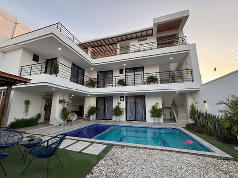 Property building, Patio, Pool view, Swimming pool