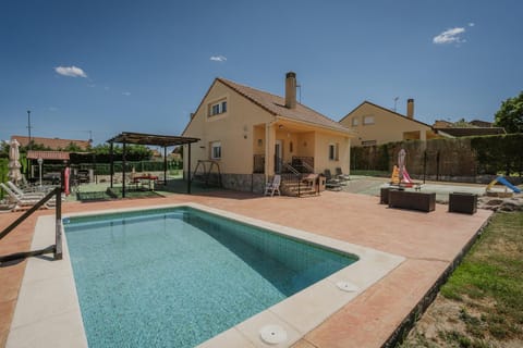 Property building, Living room, Swimming pool