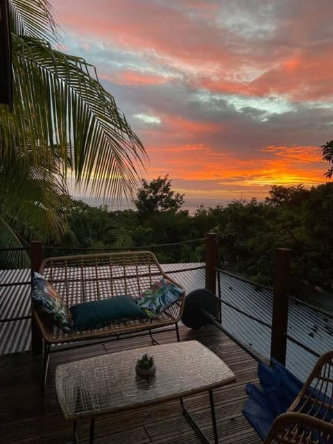 Patio, Natural landscape, View (from property/room), Living room, Dining area, Sea view, Sunset