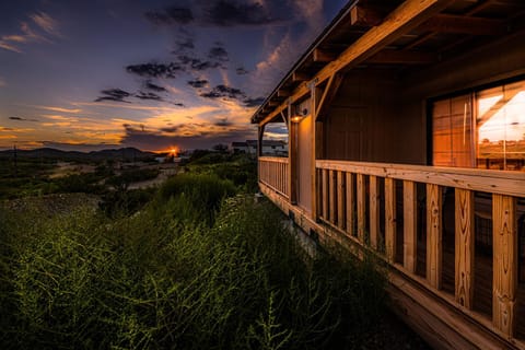 Property building, Natural landscape, View (from property/room), Balcony/Terrace, Sunset