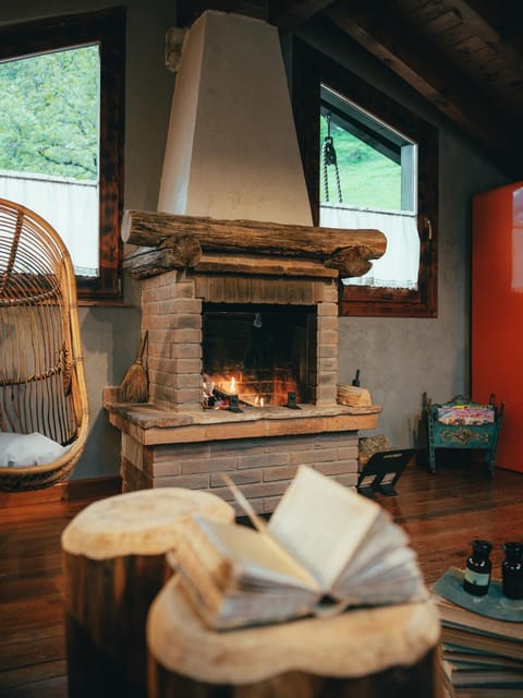 Living room, fireplace