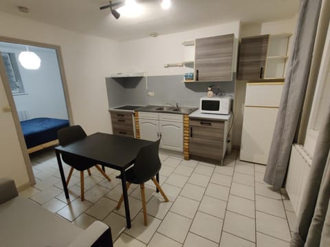 Dining area, minibar, stove