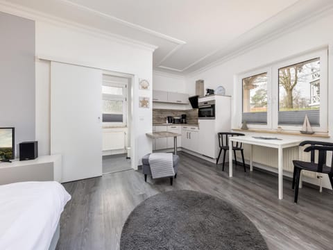 Kitchen or kitchenette, Living room, Dining area, Bedroom