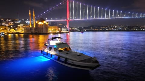 Night, City view, Sea view
