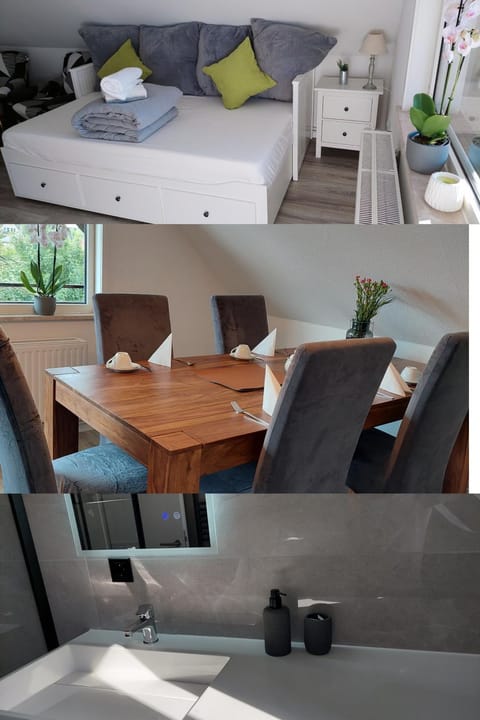 Bed, Bathroom, Living room, Photo of the whole room, Seating area, Dining area