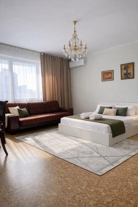 Bed, Living room, Photo of the whole room
