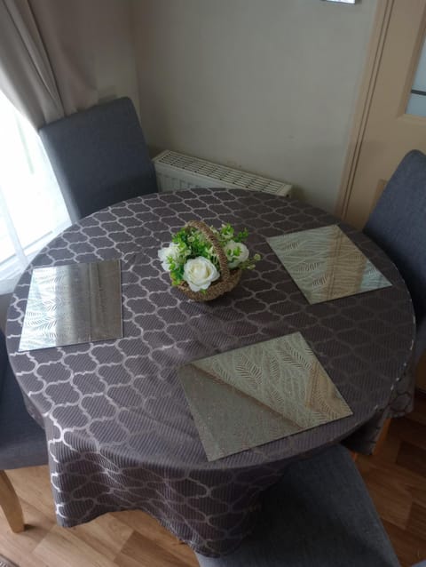 Luxury 2 bedroom caravan with large decking close to beach Free WiFi Campground/
RV Resort in Towyn