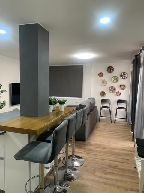 Kitchen or kitchenette, Living room, Dining area