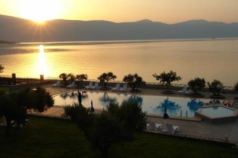 Swimming pool, Sunset