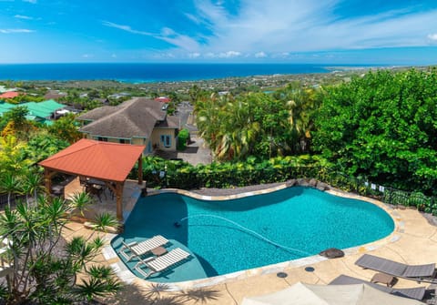 Natural landscape, View (from property/room), Pool view, Sea view, Swimming pool, sunbed