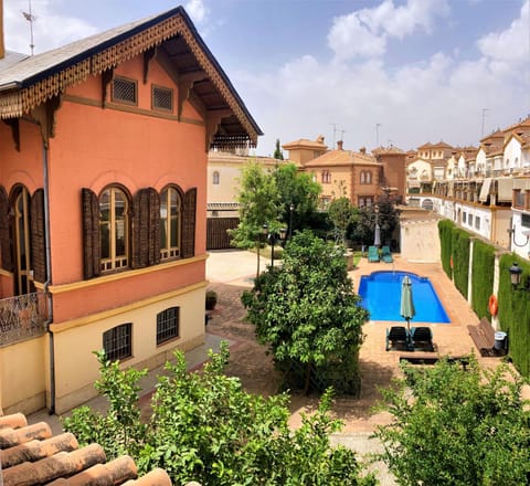 Property building, Pool view, Swimming pool