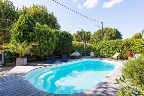 Property building, Living room, Swimming pool