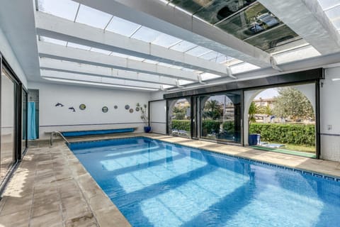 Property building, Living room, Swimming pool