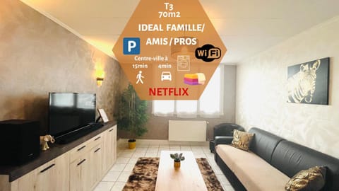 "Le Savanna" Magnifique T3 Montluçon centre - Hôpital - Parking gratuit Apartment in Montluçon