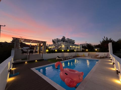 Pool view, Swimming pool, Sunset