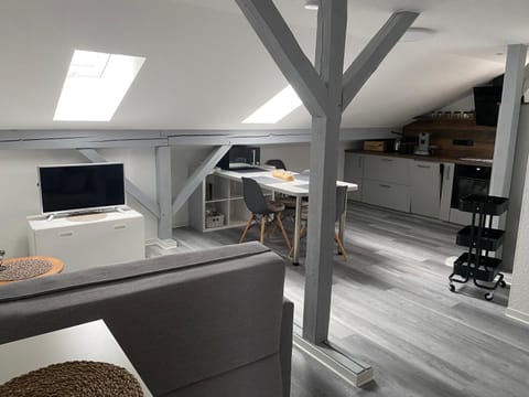 Kitchen or kitchenette, Living room, Dining area