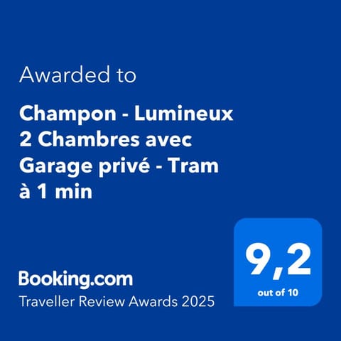 Champon - Lumineux 2 Chambres avec Garage privé - Tram à 1 min Apartment in Grenoble
