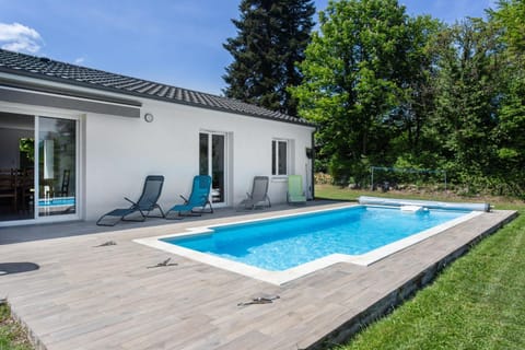Property building, Living room, Swimming pool