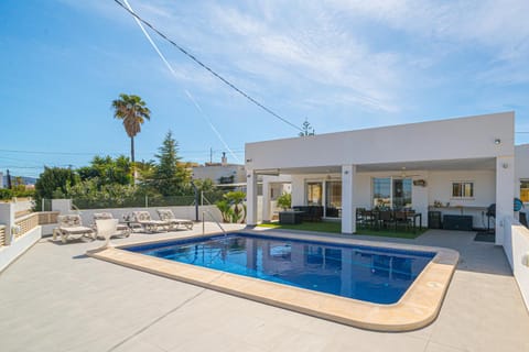Property building, Living room, Swimming pool