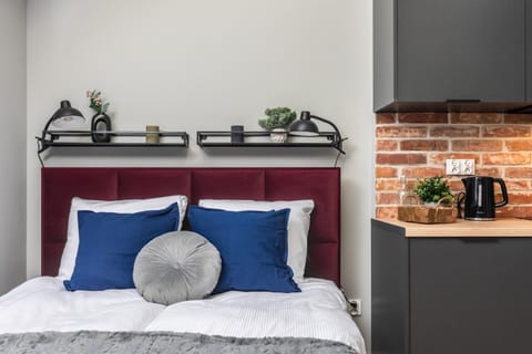 Bed, Coffee/tea facilities, Kitchen or kitchenette, Photo of the whole room, Bedroom