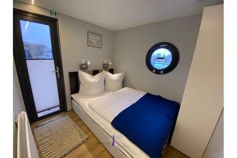 Hausboot Fjord Vela mit Biosauna in Barth Docked boat in Mecklenburg-Vorpommern, Germany