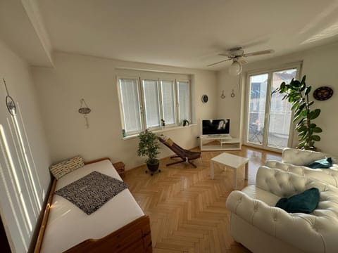 Bed, TV and multimedia, Living room, fireplace